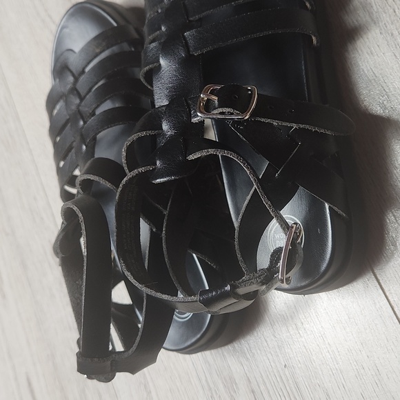 Wonder Nation Little Girls Gladiator Sandals Size Kids 1 Color Black - Picture 4 of 5